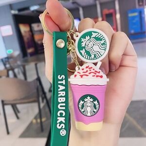 Starbucks Pink Drink Keychain/Bag Charm
